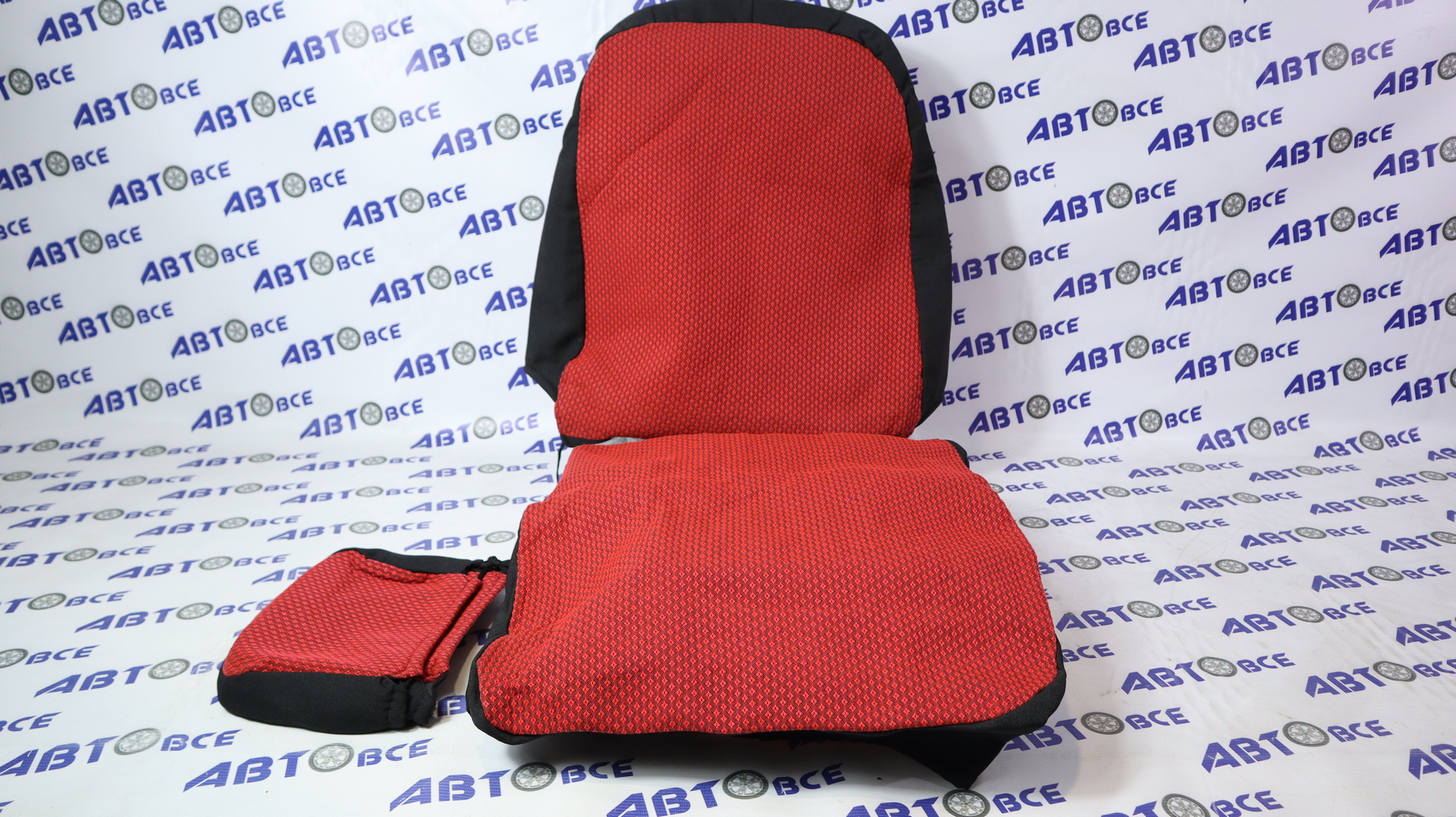 Чехлы сидений ВАЗ-2173,2111,2112 HB-универсал Жаккард черный-красный MK